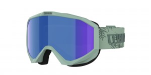 Bliz Liner Jr Ski Goggles Matte Green With Dark Green Logo / Brown Blue | UESJ62341